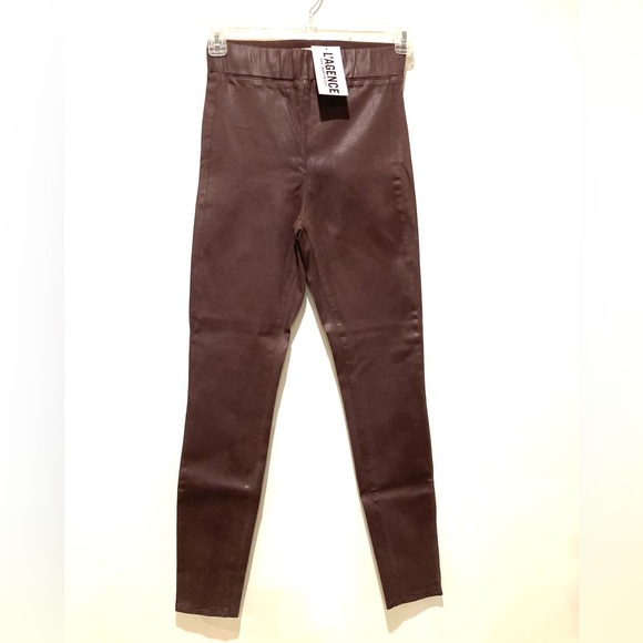 NWT, L’Agence Rochelle High Rise Coated Jean, Mahogany Color, Size M - Picture 2 of 10